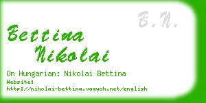 bettina nikolai business card